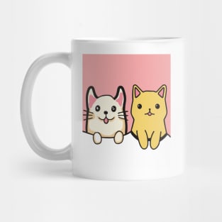 cat and dog friendship Mug